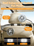5V/2A 360 3 3.54"-5.9" USB Powered Backseat Car Fans for Kids & Baby - Dual-Head Cooling Car Fan with Independent