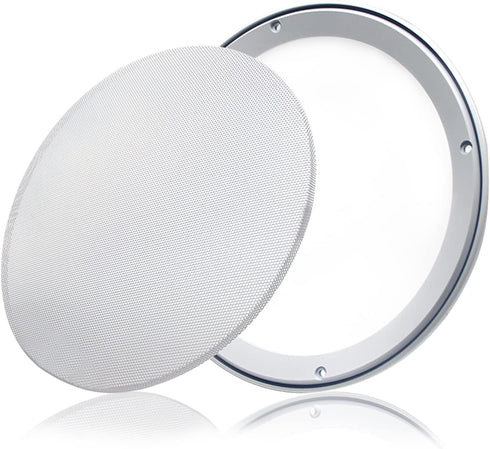 Fielect 8" Speaker Grill Cover White Speaker Grill Mesh Round SubWoofer Grille Car Speaker Grill Cover Guard Replacement
