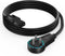 Maximm Monitor Computer Power Cord 3 Ft Flat Plug 360 Rotating PC Cable