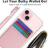 imluckies Magnetic Wallet for iPhone MagSafe, Pink Double Stretchy Fabric Pocket Wallet, Magnet Credit ID Card Holder