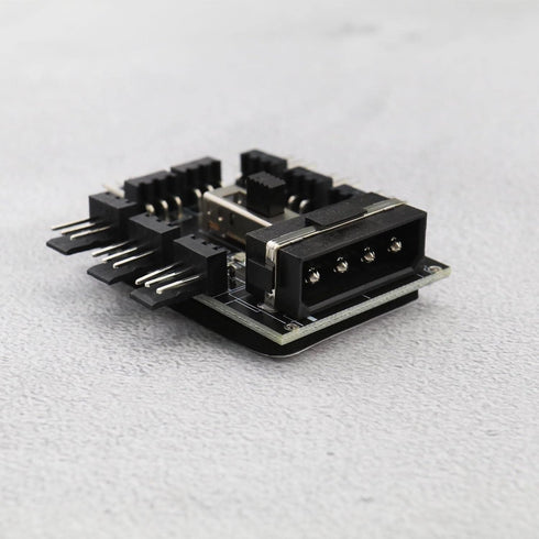 eMagTech 2Pcs 4-Pin IDE Molex 1 to 8-Way Cooling Fan Splitter Hub with 4 Pin Fan Speed Controller, 53x48mm