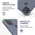 kwmobile Slim Protective TPU Silicone Case Compatible with Google Pixel 4a 5G - Blue Grey