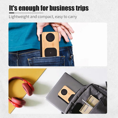 3-in-1 Charging Station for Apple Devices, 21W Mag Safe Wireless Charger, Foldable Travel Charger for iPhone 16-12