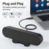 INGA Computer Speakers for Desktop PC, USB Monitor Speaker Bar with Clip-On, Wired Desk Speakers with HD Stereo Loud