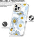 BAISRKE Clear Floral Pattern Case for iPhone 13 Pro, Shockproof Hard Back Cover for Girly Women, 6.1 inch, Daisies