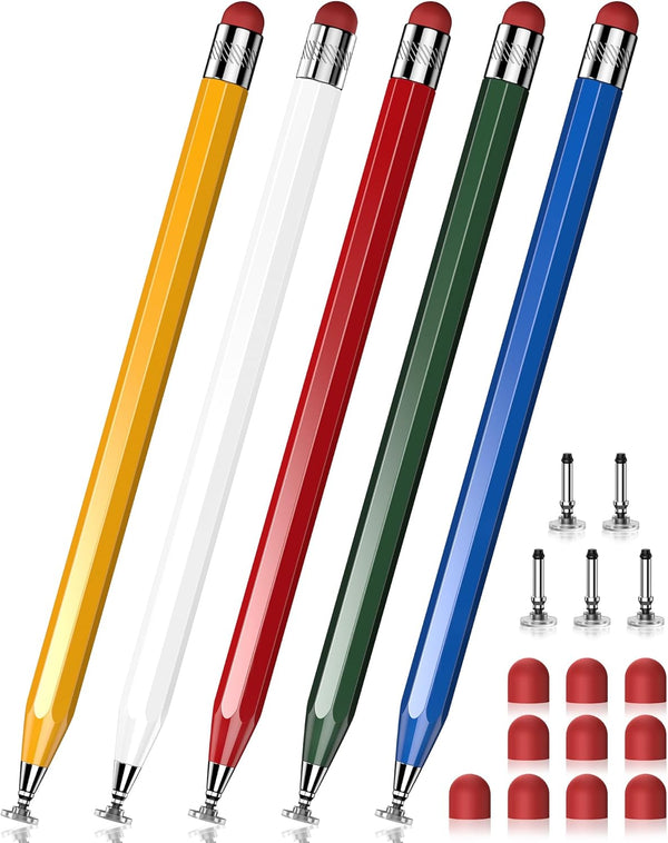 DAXINGXING 5 PCS Stylus Pen for Touchscreen,Octagonal Retro Design,Stylus Pen High Precision High