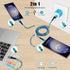 Type A to USB C Cable 10FT/3Pack for iPhone 15/15 Pro/15 Pro Max, Samsung Galaxy S24 Ultra, Fast Charging Car Charger