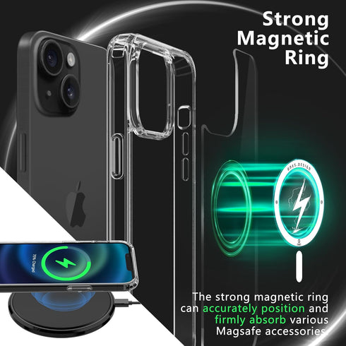 ONES Hybrid Magnetic Case for iPhone 14 Plus - Compatible with MagSafe, Military Grade Protection, Clear