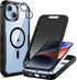 Seacosmo iPhone 14/13 Case with Privacy Screen & Camera Lens Protector, Full Body Anti-Scratch & Anti-Peeping, MagSafe.