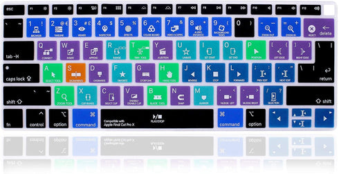 English Silicone Final Cut Pro X Shortcuts Keyboard Cover Skin for MacBook Air 13, Retina Display, Model A1932