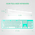 Wired USB Keyboard, Comfortable Quiet Chocolate Keys, Ultra-Slim QWERTY Layout for PC, Green