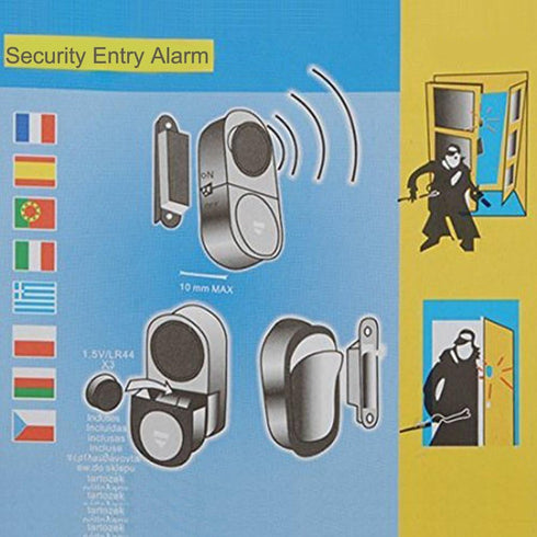 Wireless Entry Home Door Window Burglar Alarm System with Magnetic Sensor (Pack of 5)