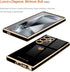 Teageo Black Case for Samsung Galaxy S24 Ultra 5G, Cute Love-Heart Luxury Soft Back Cover with Full Camera Protection
