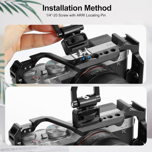 Leftfoto 1/4"-20 17 16 15 14 13 12 Metal Strong Magnetic Phone Stand with ARRI Locating Screw -Adjustable Foldable