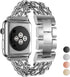 Compatible Apple Watch Band for 45mm, 49mm, 42mm, 44mm, Stainless Steel Cowboy Style for iWatch Series 10-3 (Silver)