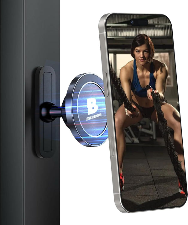 BARENDA Magnetic Phone Holder for Gym with Dual-Sided N52 Super Magnets, Strong Magnetic
