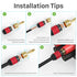 FosPower 12 Pairs Deadbolt Banana Plugs / 24 pcs, 24k Gold Plated Screwless Type Speaker Plug Connectors for Audio
