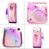 Illusion-colour Camera Case for Fujifilm Instax Mini 11/9/8, Adjustable PVC Protective Cover Sling Bag