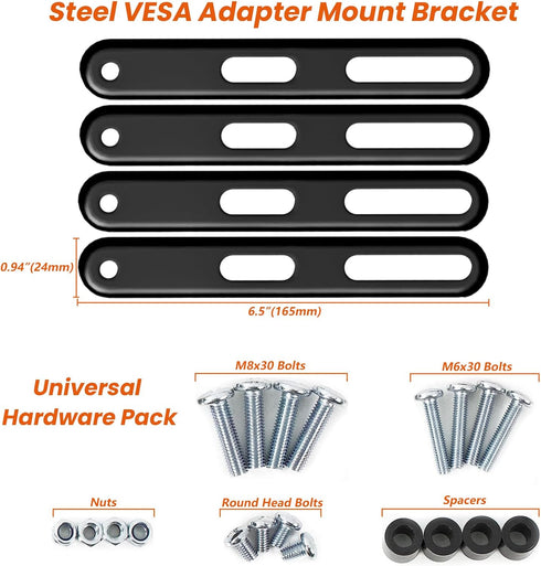PUTORSEN VESA Adapter Mount Bracket Kit - For 32 to 55 inch LCD LED TV, Upgrade Mounting Holes up to 400x400 mm