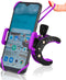 Baby Stroller Phone Holder, Universal Clamp for Shopping Cart, Golf Cart, Bike, Motorcycle, Treadmill (Purple)