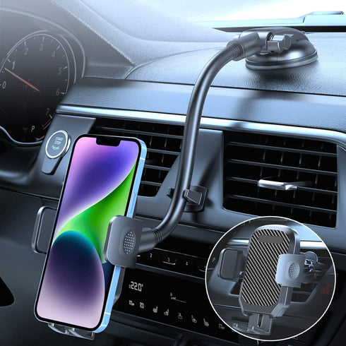Military Grade Car Phone Holder Mount | Adjustable Gooseneck for Truck Dashboard Windshield Vent