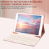 iPad 9th Gen 2021 Case with Keyboard, Detachable Wireless Bluetooth Keyboard with Pencil Holder for iPad 10.2