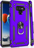 IKAZZ Military Grade Shockproof Case for Galaxy Note 9, Heavy Duty Protection with Magnetic Kickstand (Purple)