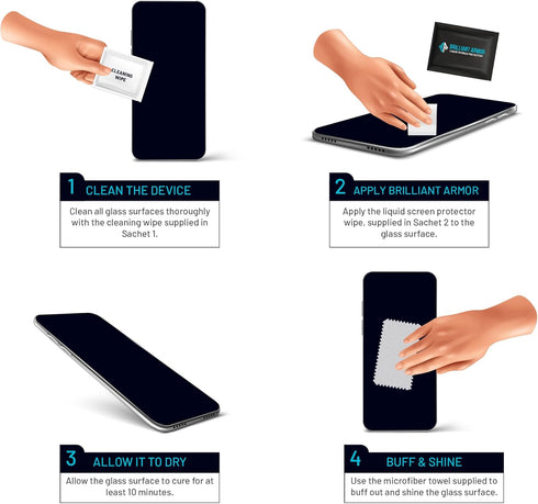 Universal Liquid Glass Screen Protector - Nano Scratch & Shatter Resistant Wipe-On Protection for Phones, Tablets &