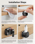 Rocoren 30-Pack Magnetic Cable Clips Cord Organizer,Cable Straps Smooth Adjustable, Cable Management Accessories,Cable
