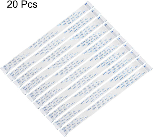 uxcell Flexible Flat Cable, 22 Pins 0.5mm Pitch 150mm FPC FFC Ribbon Cable for LCD TV DVD Player Laptop, 20Pcs (A Type)