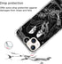 Lovers Tarot Card Skull Black Case for iPhone 15 - Trippy Psychedelic Skeleton Design, Unique TPU Bumper Cover.