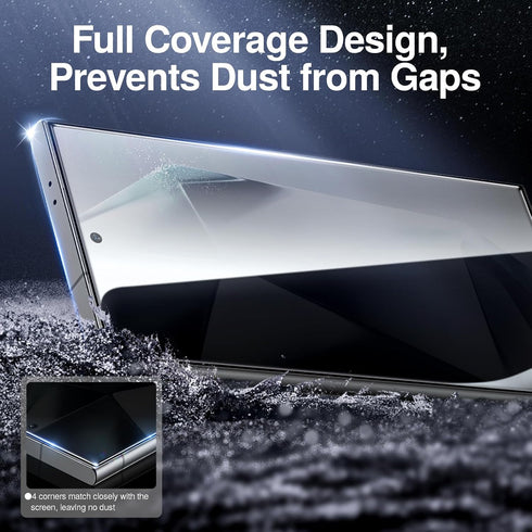 2 Pack S24 9H SMARTDEVIL for Samsung Galaxy Ultra Privacy Screen Protector,Anti-Spy Tempered Glass,Full Coverage,Finger