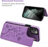Vaburs iPhone 11 Pro Max Case Wallet with Card Holder, Embossed Butterfly PU Leather Flip Cover (Purple)