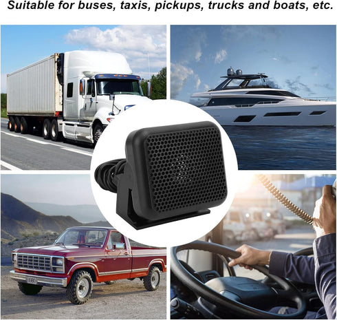Radios External Speaker, 3W 8O Black ABS Two Way Universal CB Speaker for Car Radio and Small Speakers