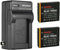 Kastar 2-Pack KLIC-7004 Battery and AC Wall Charger Replacement for Kodak KLIC-7004 K7004 Battery and Kodak Chargers