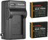 Kastar 2-Pack KLIC-7004 Battery and AC Wall Charger Replacement for Kodak KLIC-7004 K7004 Battery and Kodak Chargers