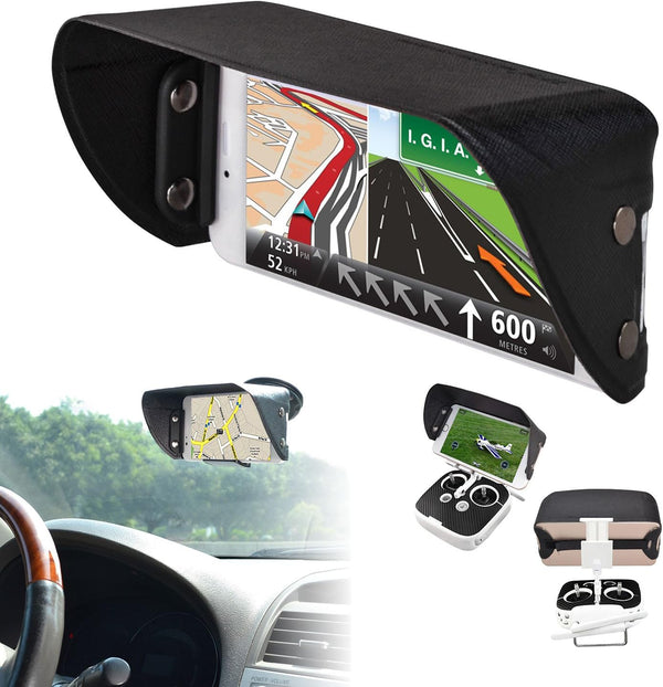 TFY Universal Phone Sun Shade & Glare Visor Shield - Compatible with 4.5 to 6.1 Inch Smartphones, iPhone 16/15/14/13