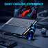 Laptop Cooling Pad, Gaming Laptop Cooler with 5 Quiet Fans for 12-15.6 Inch Laptops, Adjustable Stand