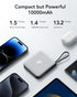 VRURC 10000mAh 22.5W Pack, 17 16 15 Portable Charger with Built-in Cable, Fast Charging USB C Battery Cell Phone Power