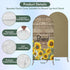 Jnbasdffb 7.2 Country Yellow Sunflowers Wedding Arch Cover,Stretchy Spandex Arch Backdrop Stand Covers FT,Vintage Wood