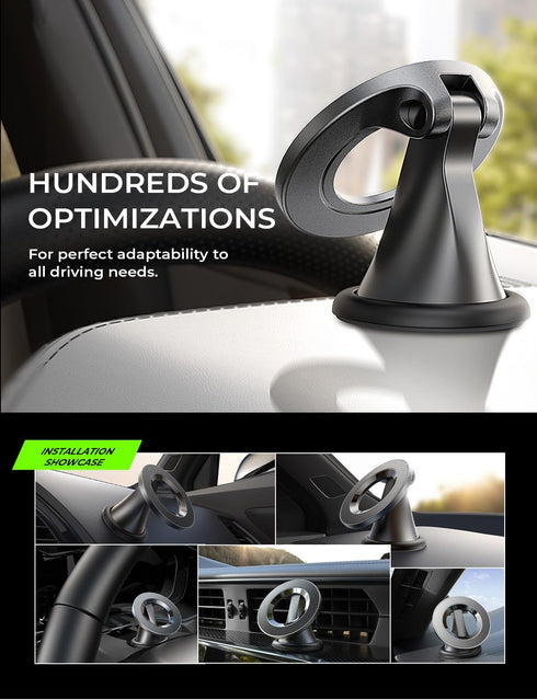 LISEN 360 17 16 15 14 13 for Magsafe Car Mount, Mini Rotating Magnetic Phone Holder for Car Dash, Magnetic Phone Mount