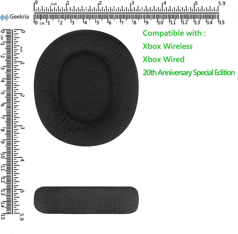 Geekria Replacement Ear Pads for Microsoft Xbox Wireless, Stereo Headset 20th Anniversary Edition, Ear Cushions