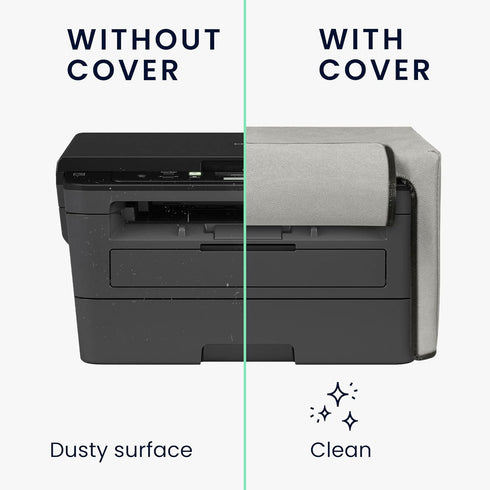 kwmobile Dust Cover for Brother DCP-L2530DW / L2550DN - Printer Case, Light Grey Fabric Protector