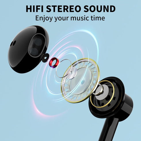 USB Earbuds with Microphone for PC, USB Headset with Mic for Computer Wired Earphones with Mute, Noise Isolating Work Office Gaming PC Headphones for Laptop HP Dell Lenovo Surface PS5 Switch, 7.5 Ft
