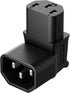 Vellcon IEC 320 C14 to C13 Power Adapter PDU Plug/Socket Down 90 Degree