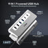 USB C Hub, INTPW 9-in-1 Multiport Adapter with 4K HDMI, PD 100W, USB A, SD/TF Card Reader