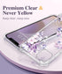 GVIEWIN Clear Soft TPU Case for iPhone 11 with Screen Protector + Camera Lens Protector, Flower Pattern 6.1"
