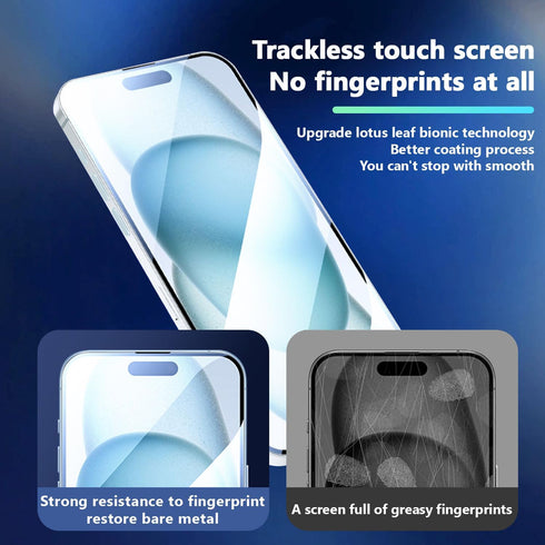 UEEBAI 2 Packs Tempered Glass Screen Protector for iPhone 15 Pro Max 6.7 inch, Auto-Alignment Kit, Easy Installation
