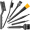 Computer PC Keyboard Laptop Electronics Camera Small Cleaning Brush Kit, Black, Set of 7