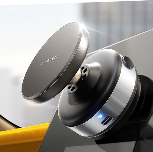 LISEN Suction Phone Mount, Content Creator Vlogging Portable Super Stable Electric Vacuum Magnetic